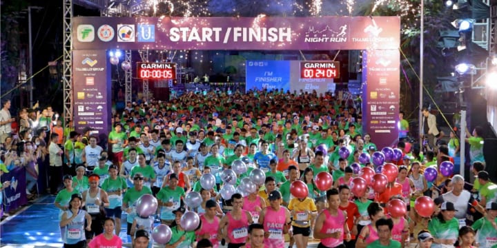 Tổ chức giải chạy marathon tại HCM | Ho Chi Minh City Night Run Thang Loi Group